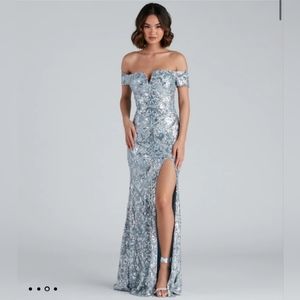 Windsor blue sequin gown